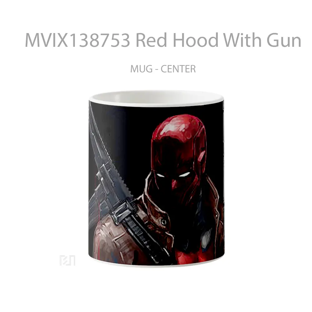 Mug Red Hood With Gun Gelas Superhero