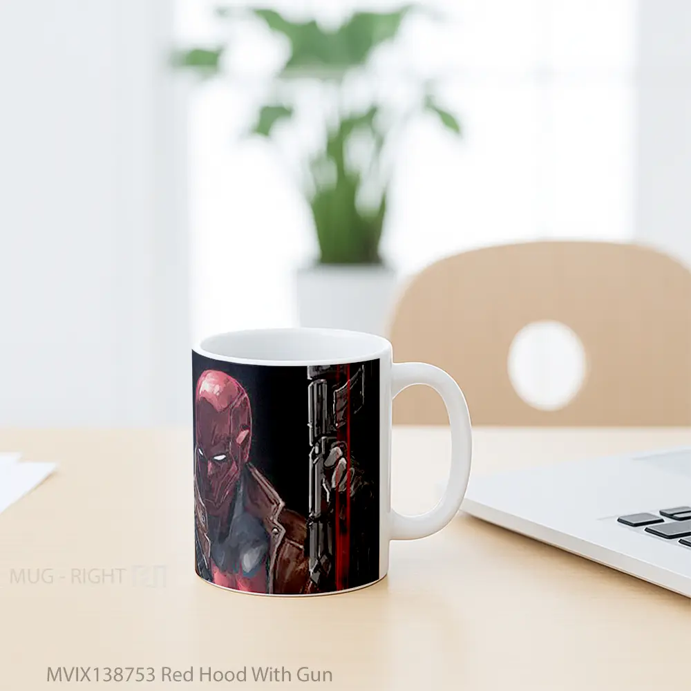 Mug Red Hood With Gun Gelas Superhero - All-side / Desain