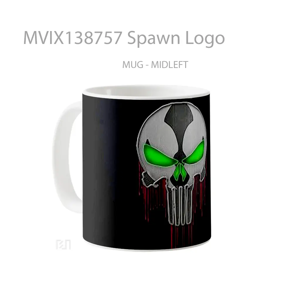 Mug Spawn Logo Gelas Keramik Unik - All-side / Desain