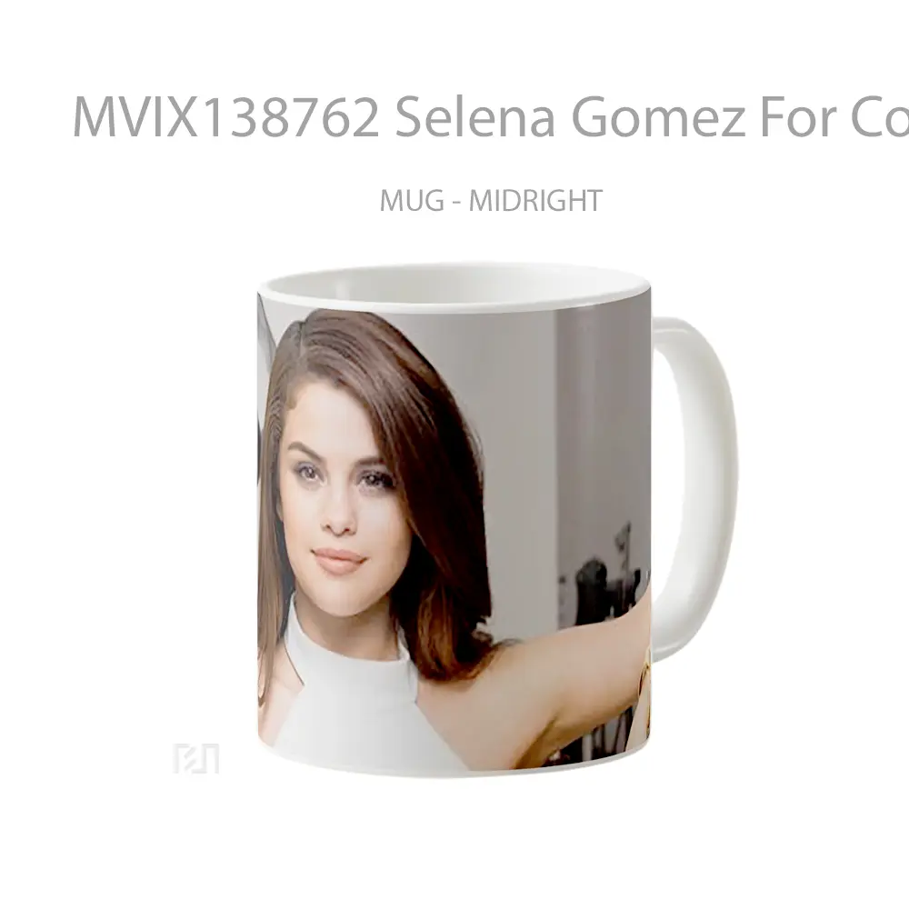 Mug Selena Gomez For Comercial Gelas Selebriti - All-side / Desain