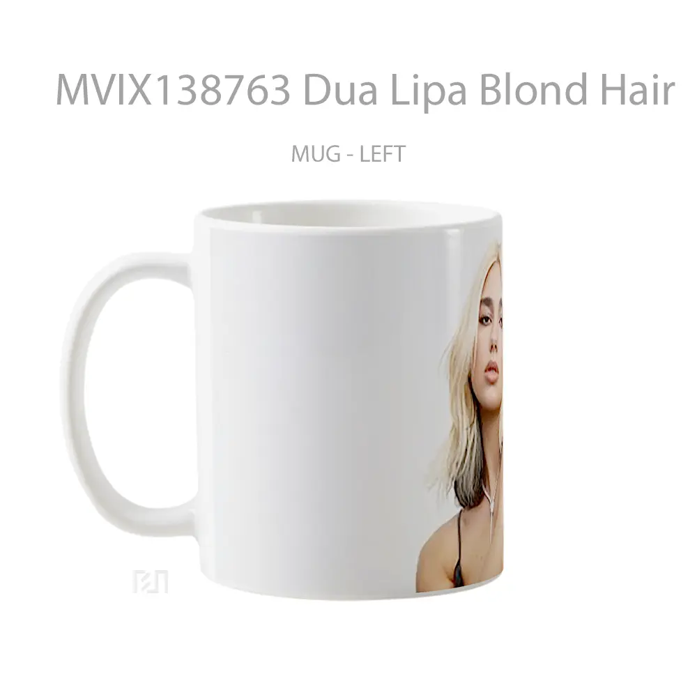Mug Dua Lipa Blond Hair Gelas Selebriti - All-side / Desain
