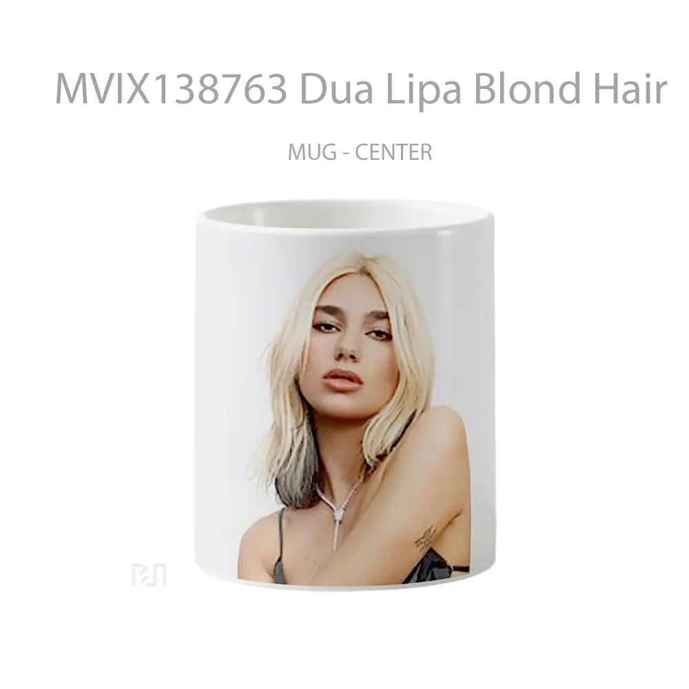 Mug Dua Lipa Blond Hair Gelas Selebriti