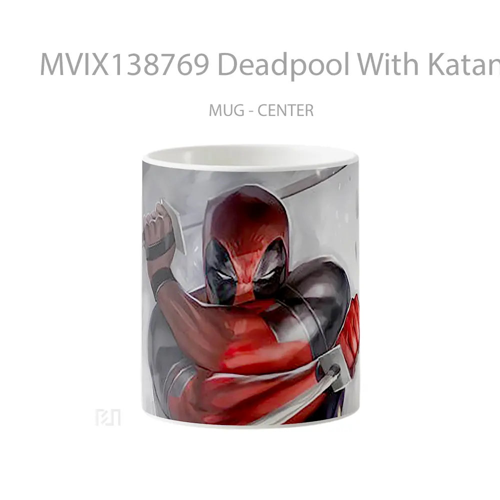 Mug Deadpool With Katanas Gelas Superhero