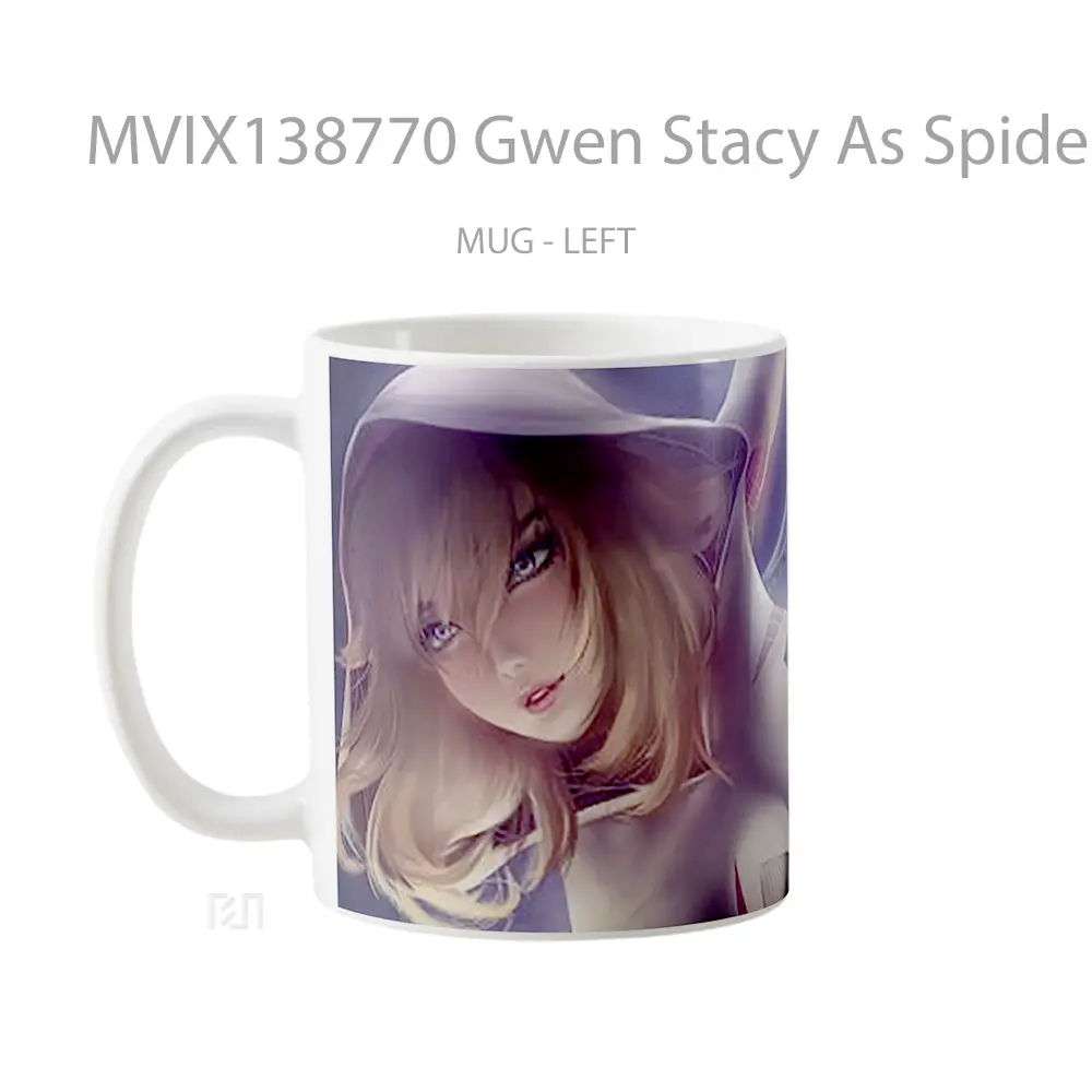 Mug Gwen Stacy As Spider Gwen Gelas Superhero - All-side / Desain