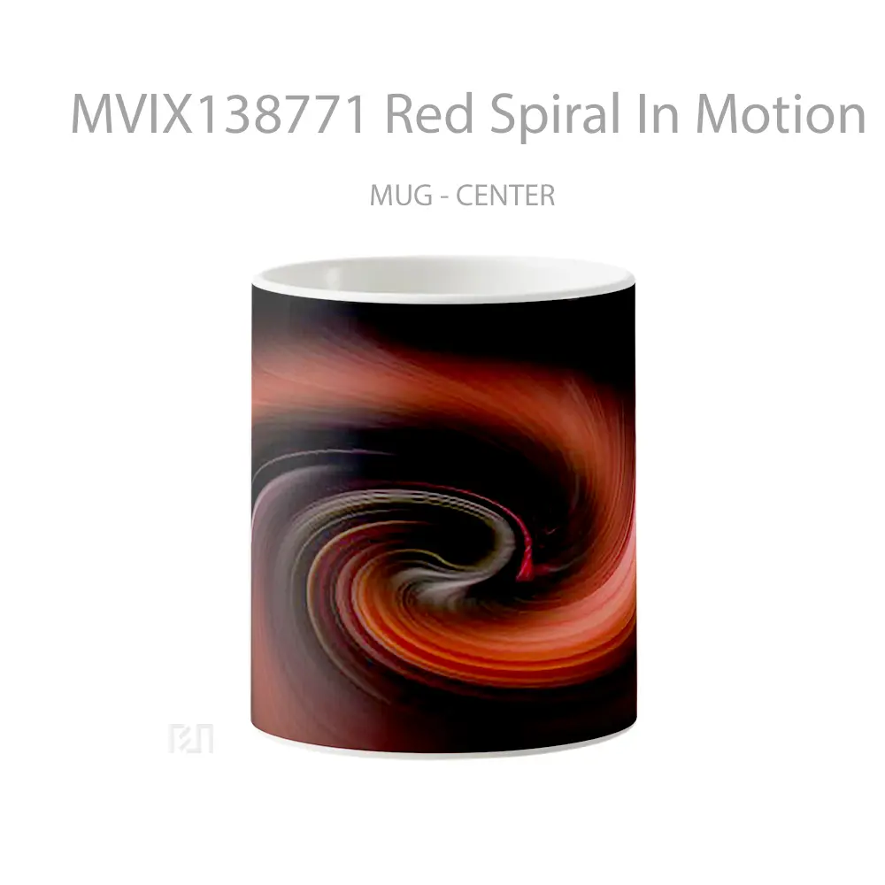 Mug Red Spiral In Motion Gelas Keramik Unik