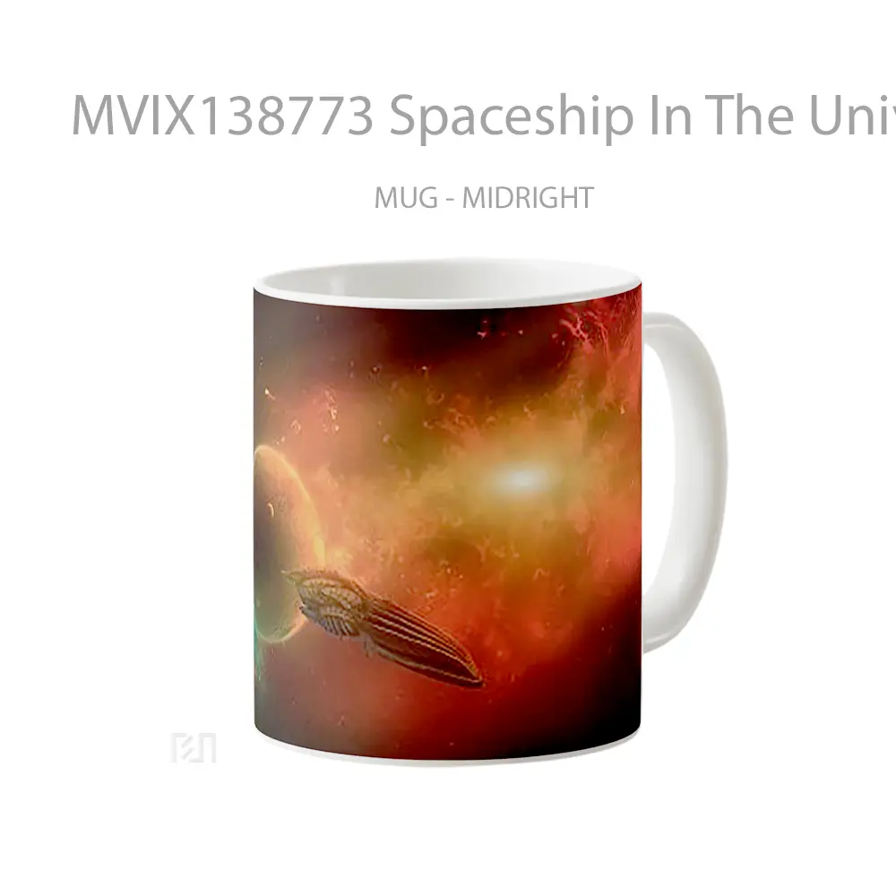 Mug Spaceship In The Universe Gelas Astronomi - All-side / Desain