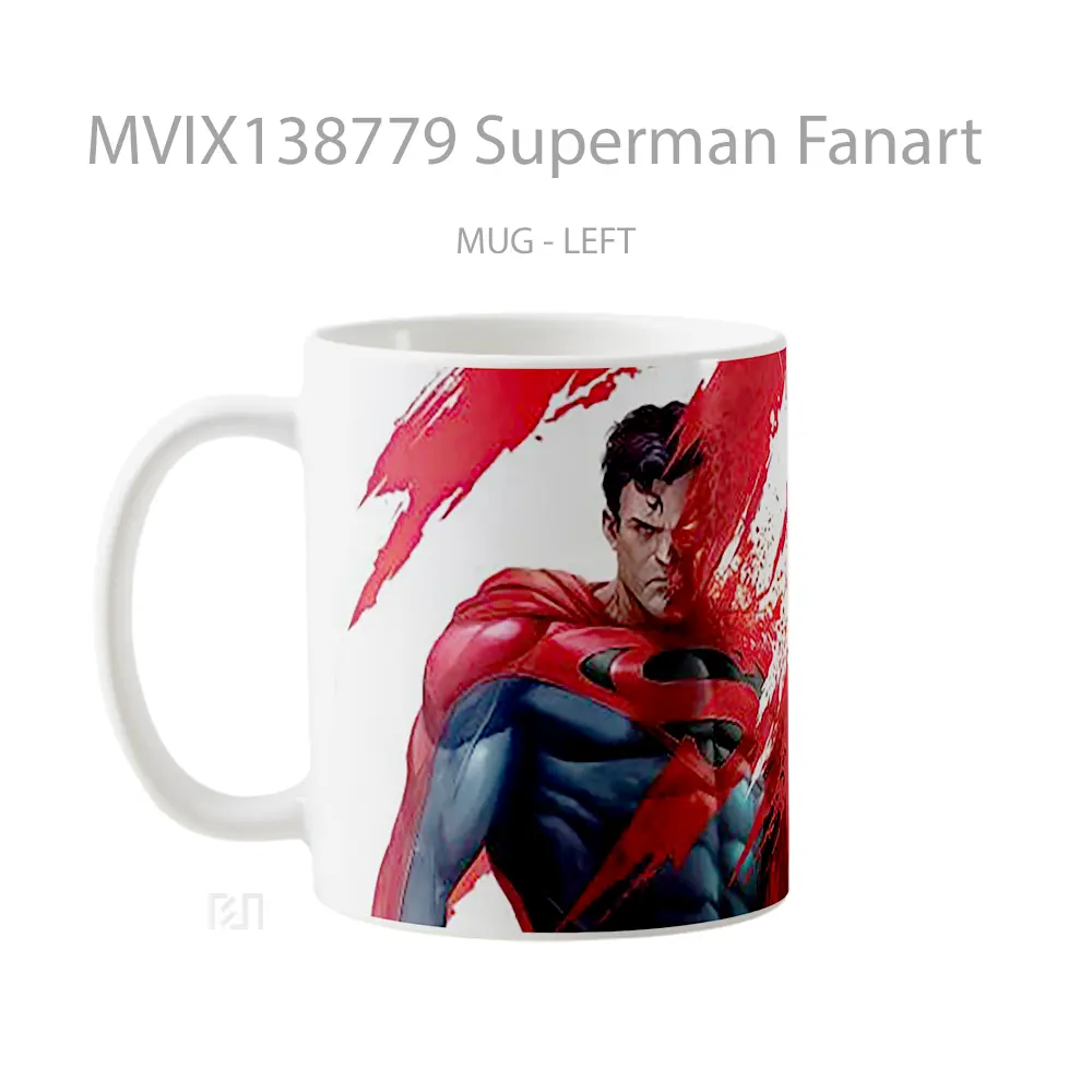 Mug Superman Fanart Gelas Superhero - All-side / Desain