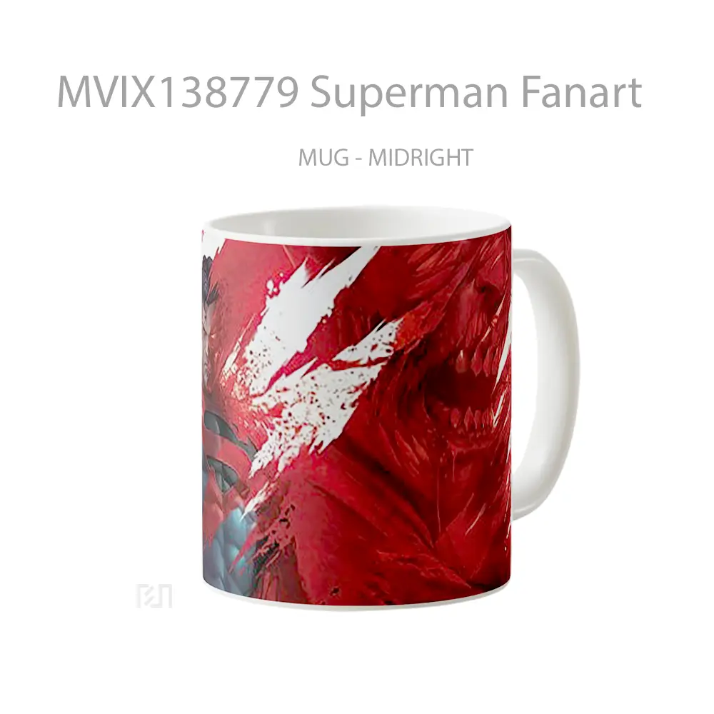Mug Superman Fanart Gelas Superhero - All-side / Desain