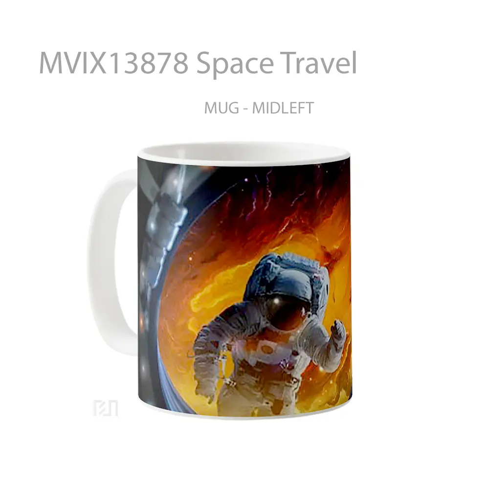 Mug Space Travel Gelas Astronomi - All-side / Desain
