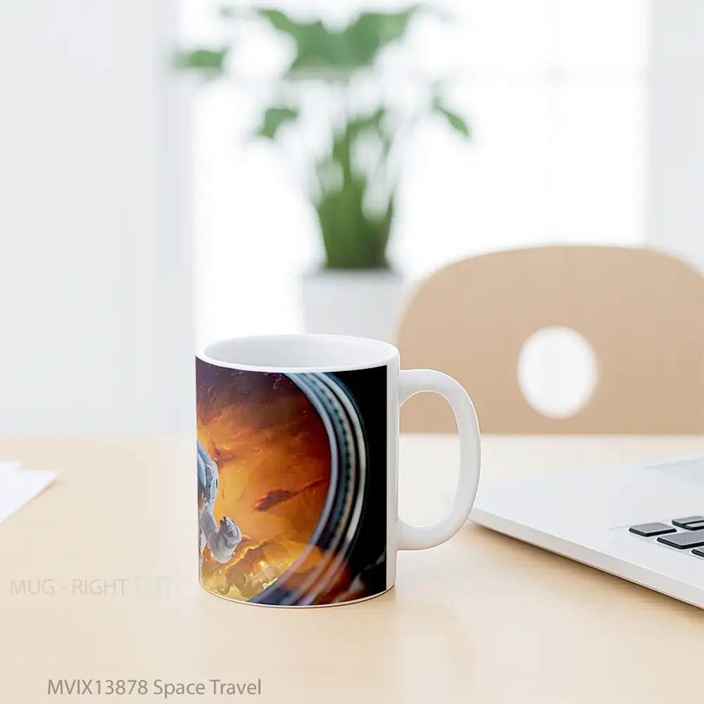 Mug Space Travel Gelas Astronomi - All-side / Desain