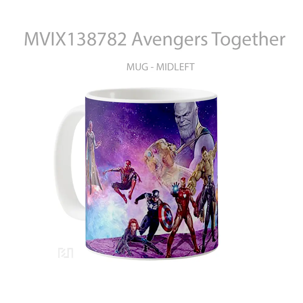 Mug Avengers Together Gelas Superhero - All-side / Desain