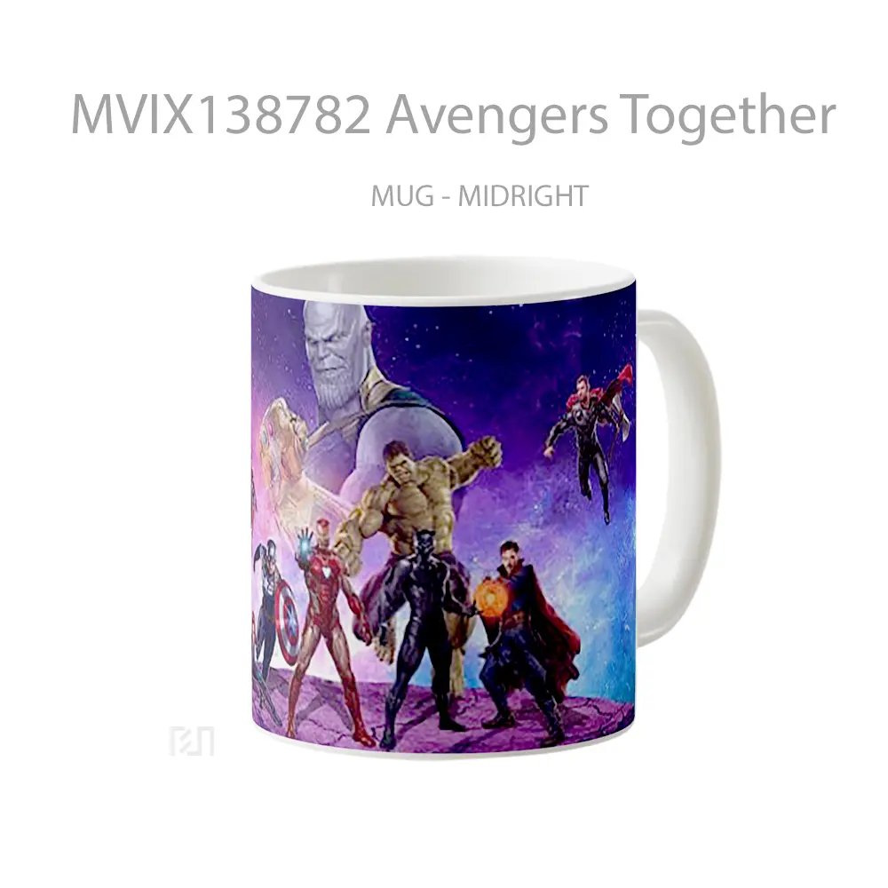 Mug Avengers Together Gelas Superhero - All-side / Desain