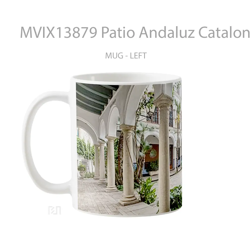 Mug Patio Andaluz Catalonia Gelas Keramik Unik - All-side / Desain