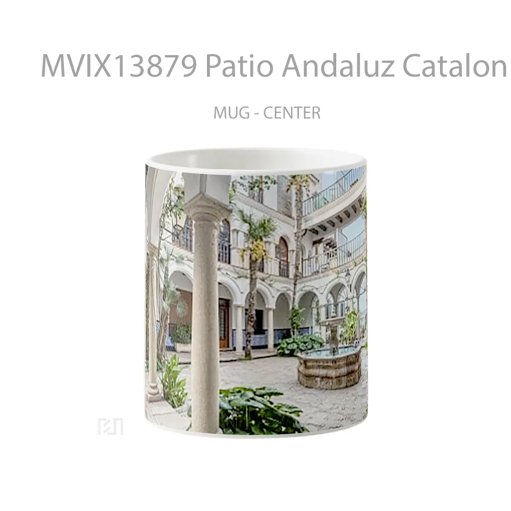 Mug Patio Andaluz Catalonia Gelas Keramik Unik
