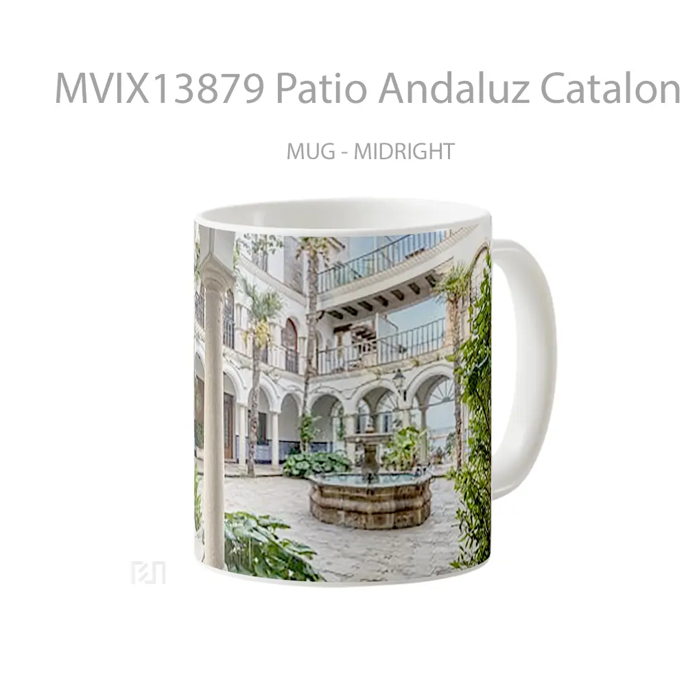 Mug Patio Andaluz Catalonia Gelas Keramik Unik - All-side / Desain