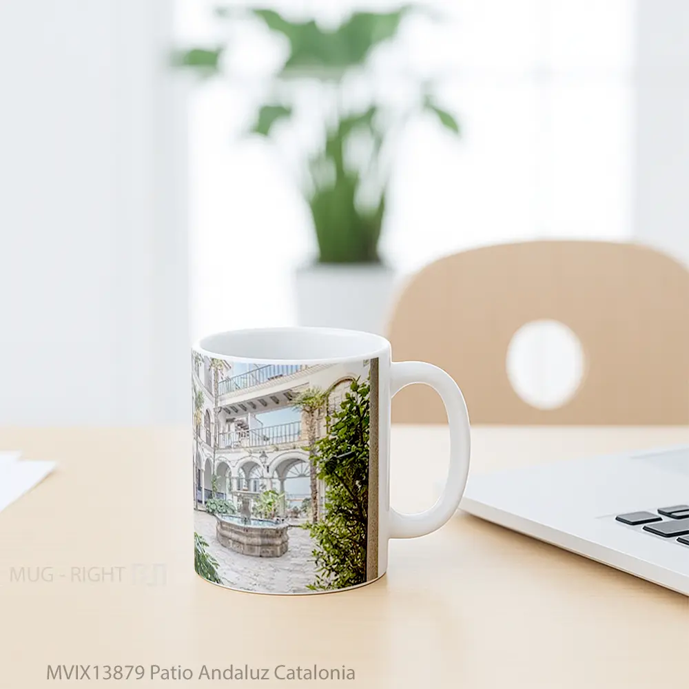 Mug Patio Andaluz Catalonia Gelas Keramik Unik - All-side / Desain