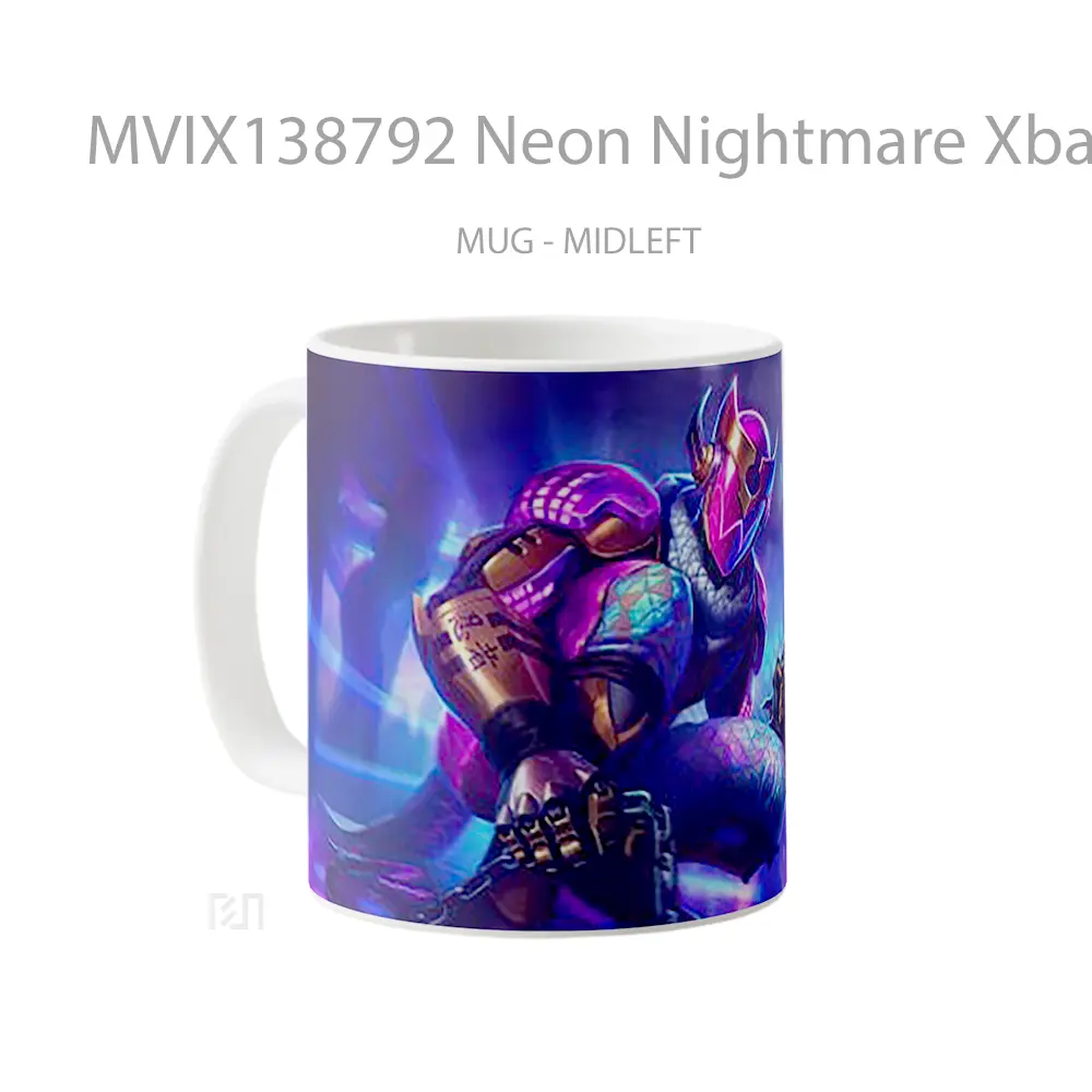 Mug Neon Nightmare Xbalanque From Smite Gelas Keramik Unik - All-side / Desain
