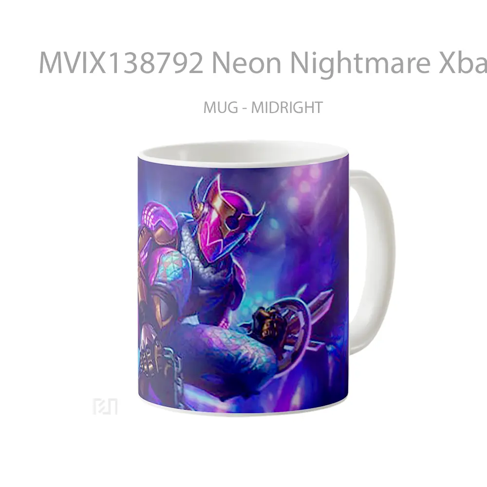 Mug Neon Nightmare Xbalanque From Smite Gelas Keramik Unik - All-side / Desain