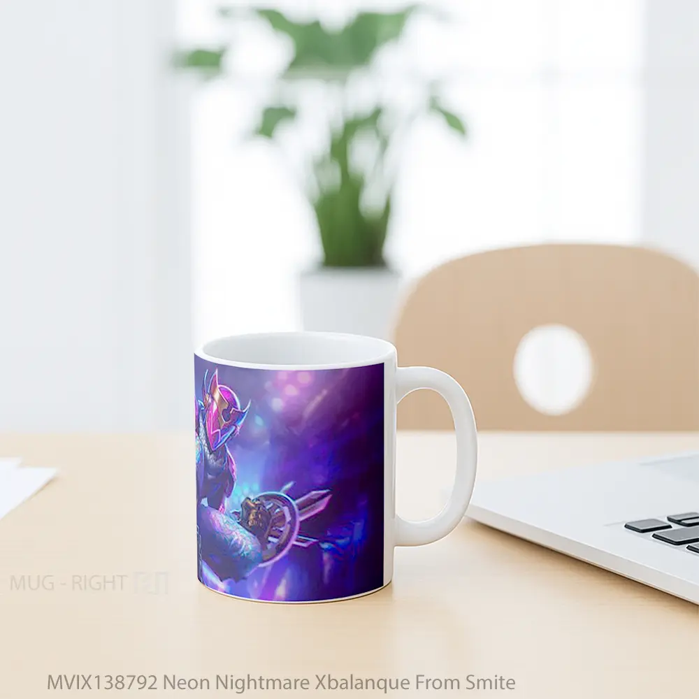 Mug Neon Nightmare Xbalanque From Smite Gelas Keramik Unik - All-side / Desain