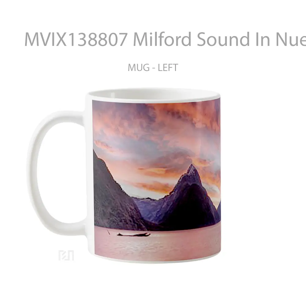 Mug Milford Sound In Nueva Zelanda Gelas Keramik Unik - All-side / Desain