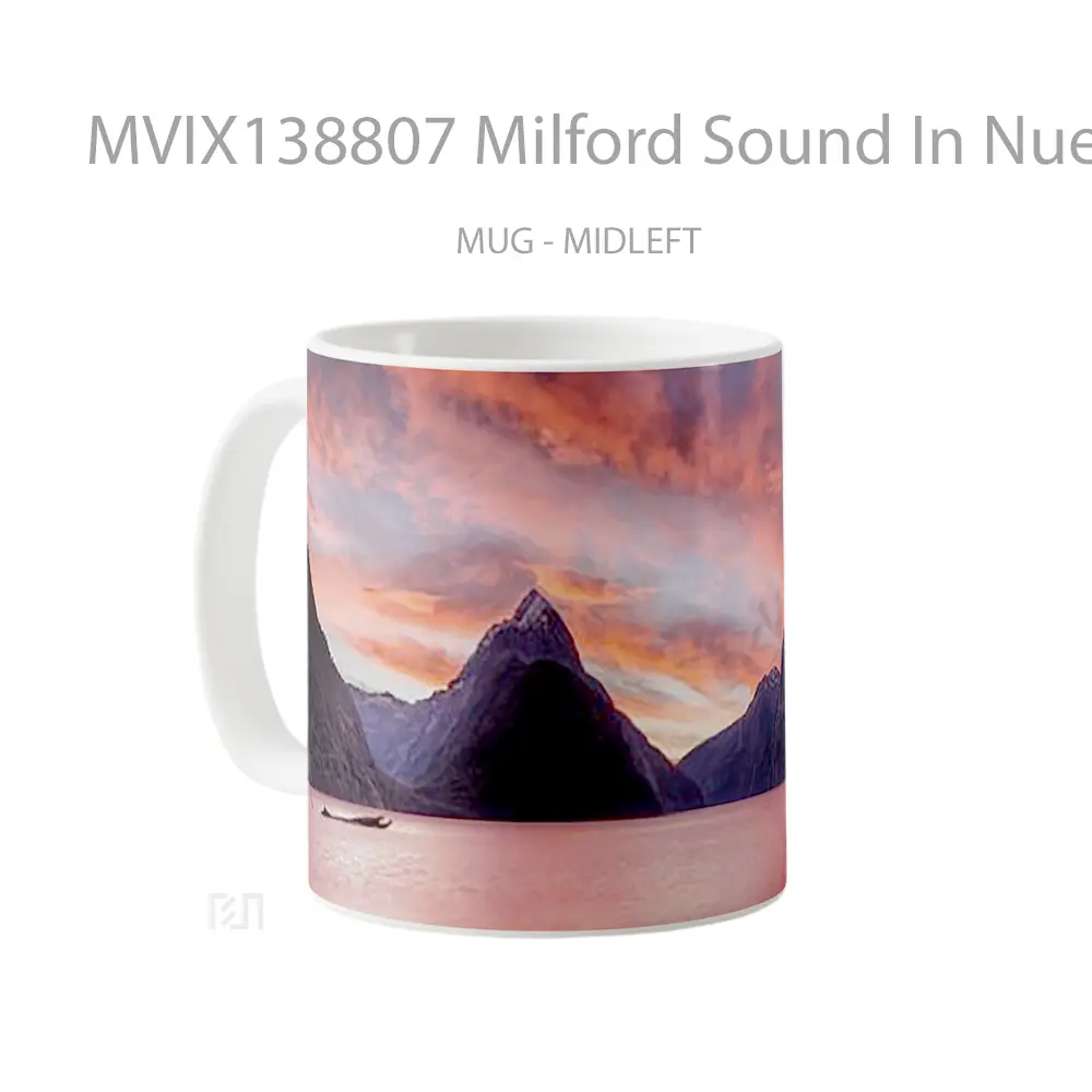 Mug Milford Sound In Nueva Zelanda Gelas Keramik Unik - All-side / Desain