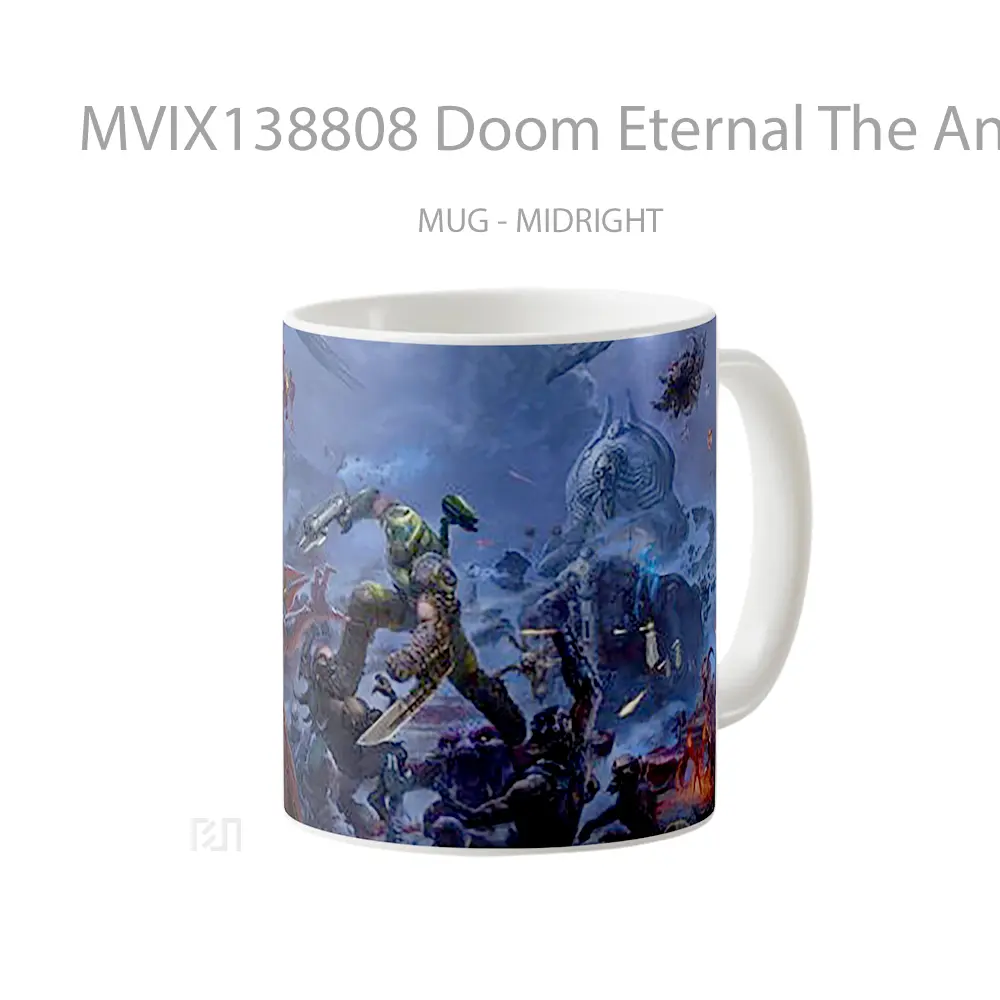 Mug Doom Eternal The Ancient Gods Gelas Keramik Unik - All-side / Desain