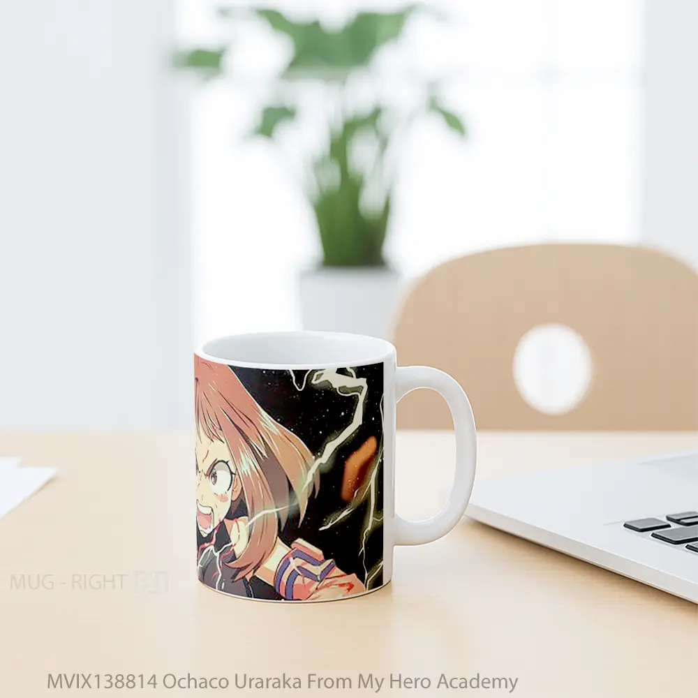 Mug Ochaco Uraraka From My Hero Academy Gelas Keramik Unik - All-side / Desain