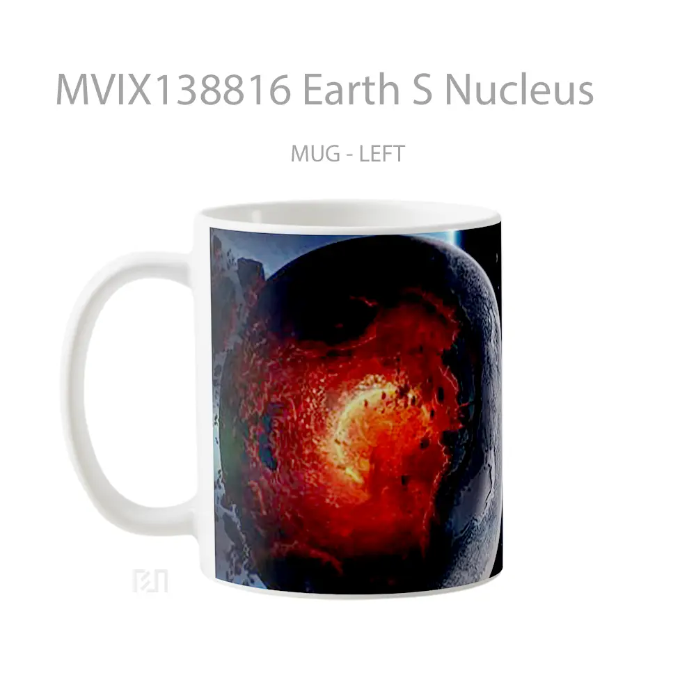 Mug Earth S Nucleus Gelas Keramik Unik - All-side / Desain