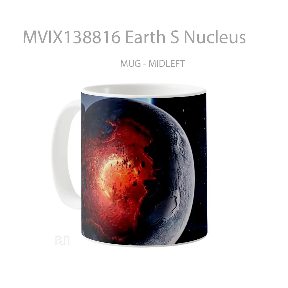 Mug Earth S Nucleus Gelas Keramik Unik - All-side / Desain