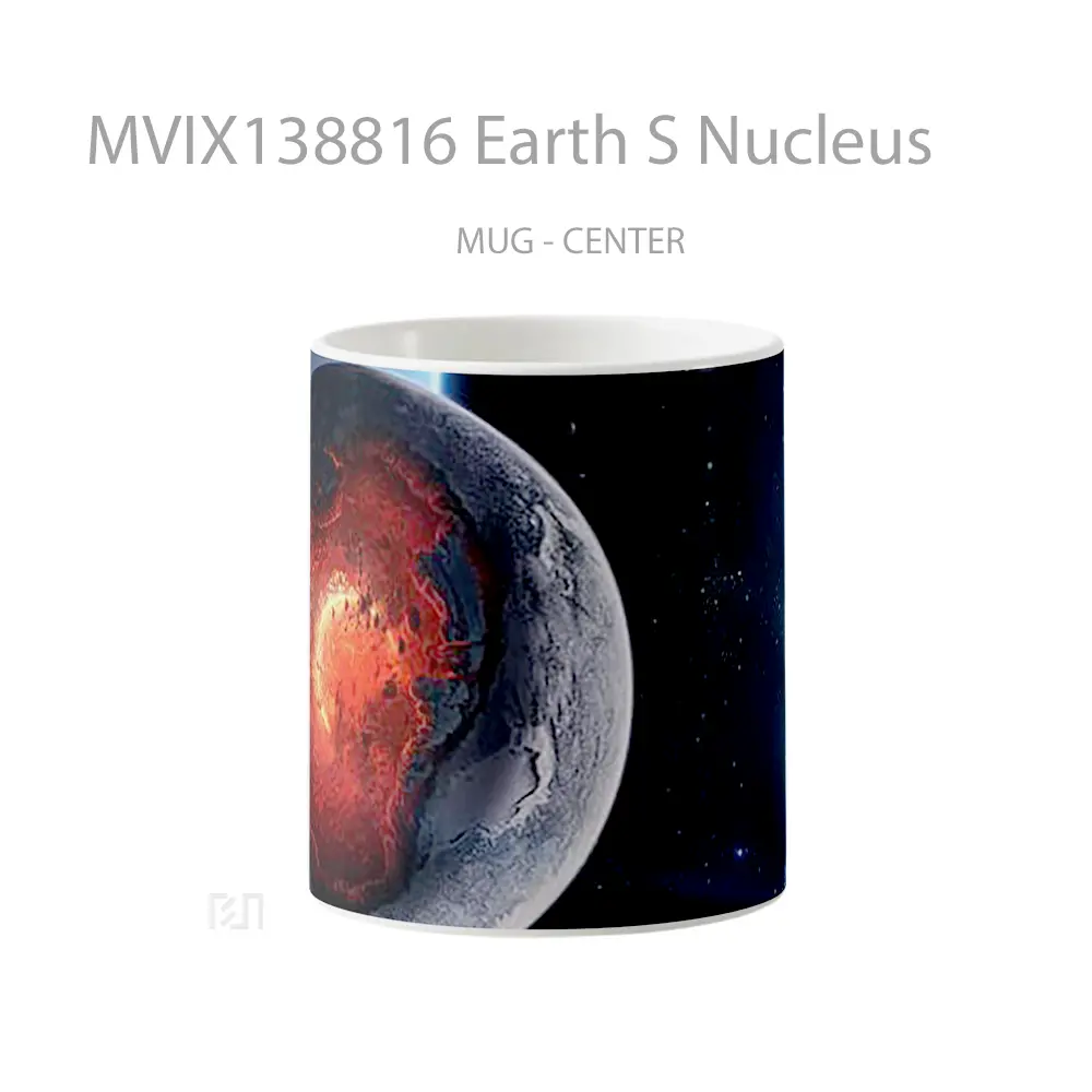 Mug Keramik Premium SNI - Mug Earth S Nucleus Gelas Keramik Unik