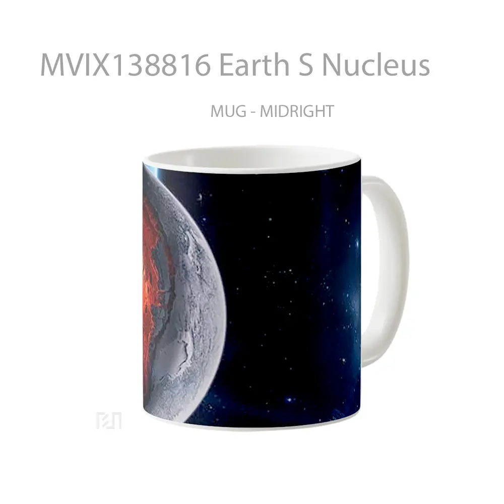 Mug Earth S Nucleus Gelas Keramik Unik - All-side / Desain