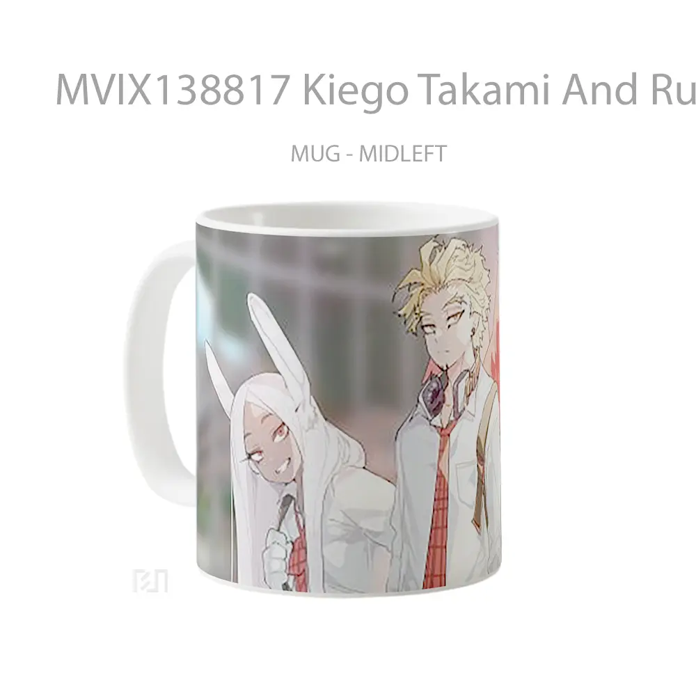 Mug Kiego Takami And Rumi Usagiyama From My Hero Academia Cangkir Anime - All-side / Desain