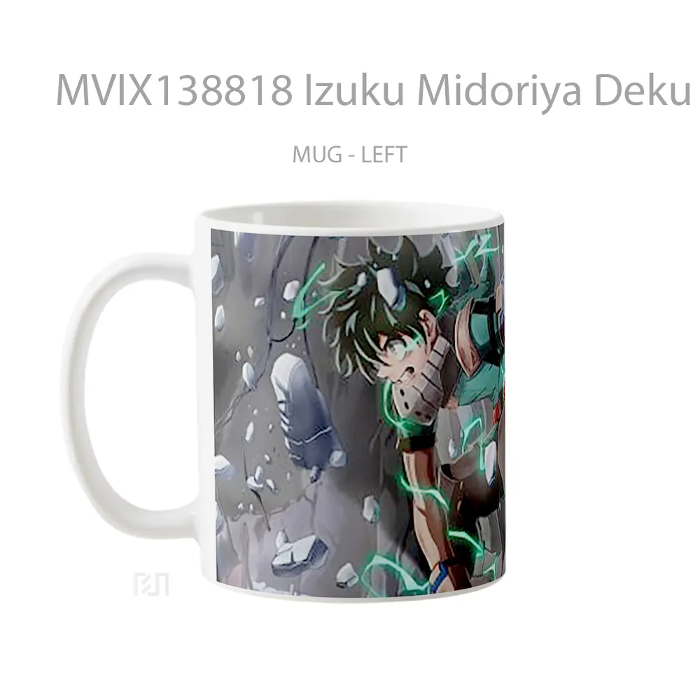 Mug Izuku Midoriya Deku From My Hero Academia V2 Cangkir Anime - All-side / Desain