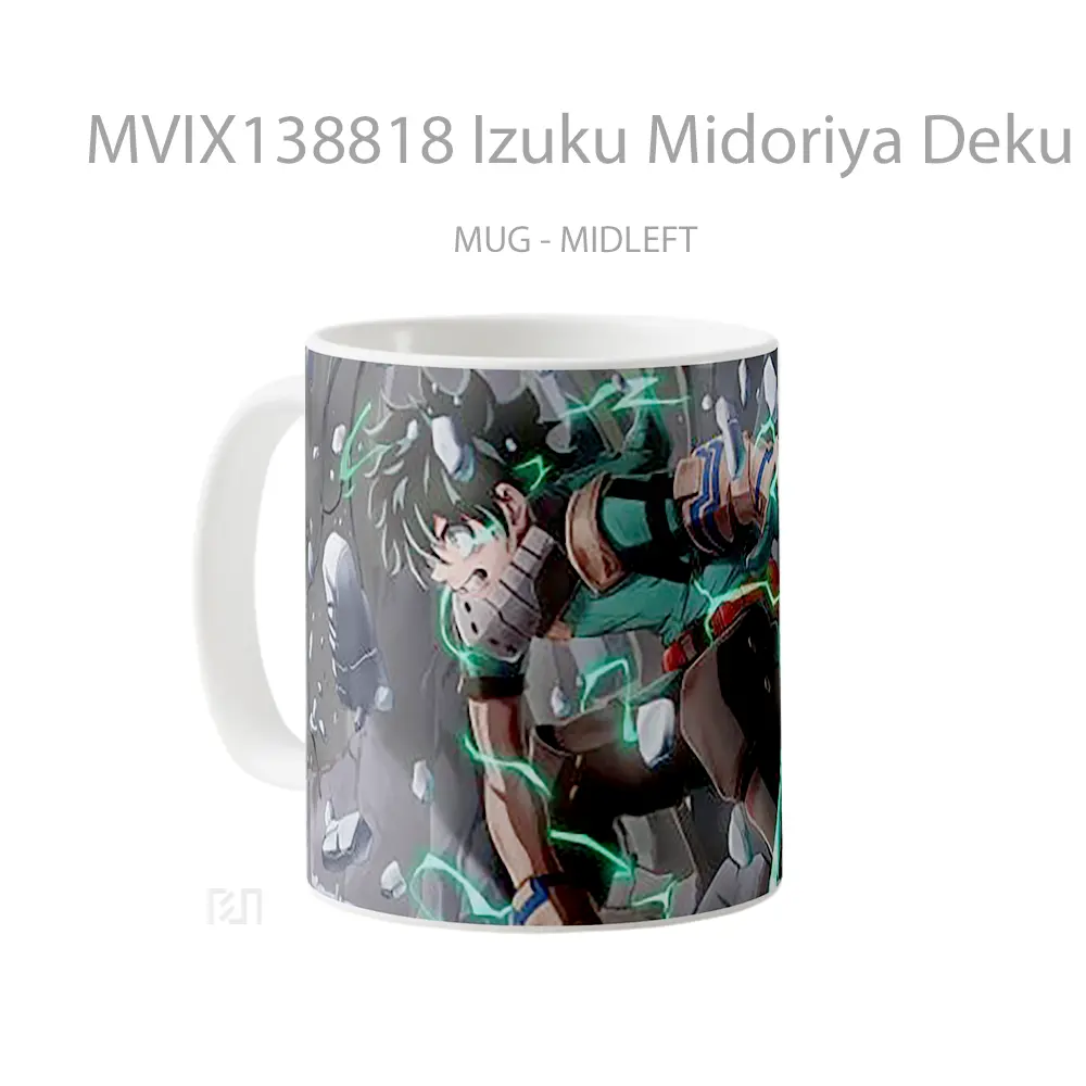 Mug Izuku Midoriya Deku From My Hero Academia V2 Cangkir Anime - All-side / Desain