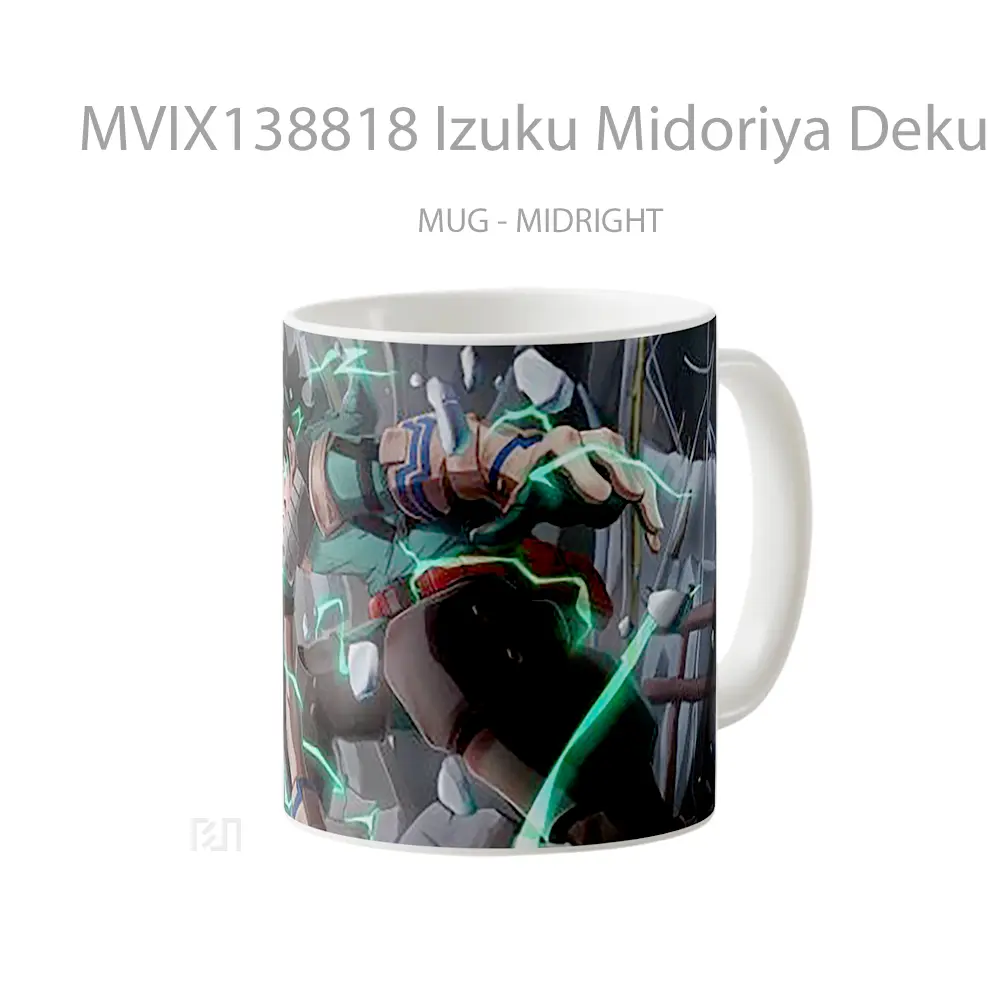 Mug Izuku Midoriya Deku From My Hero Academia V2 Cangkir Anime - All-side / Desain