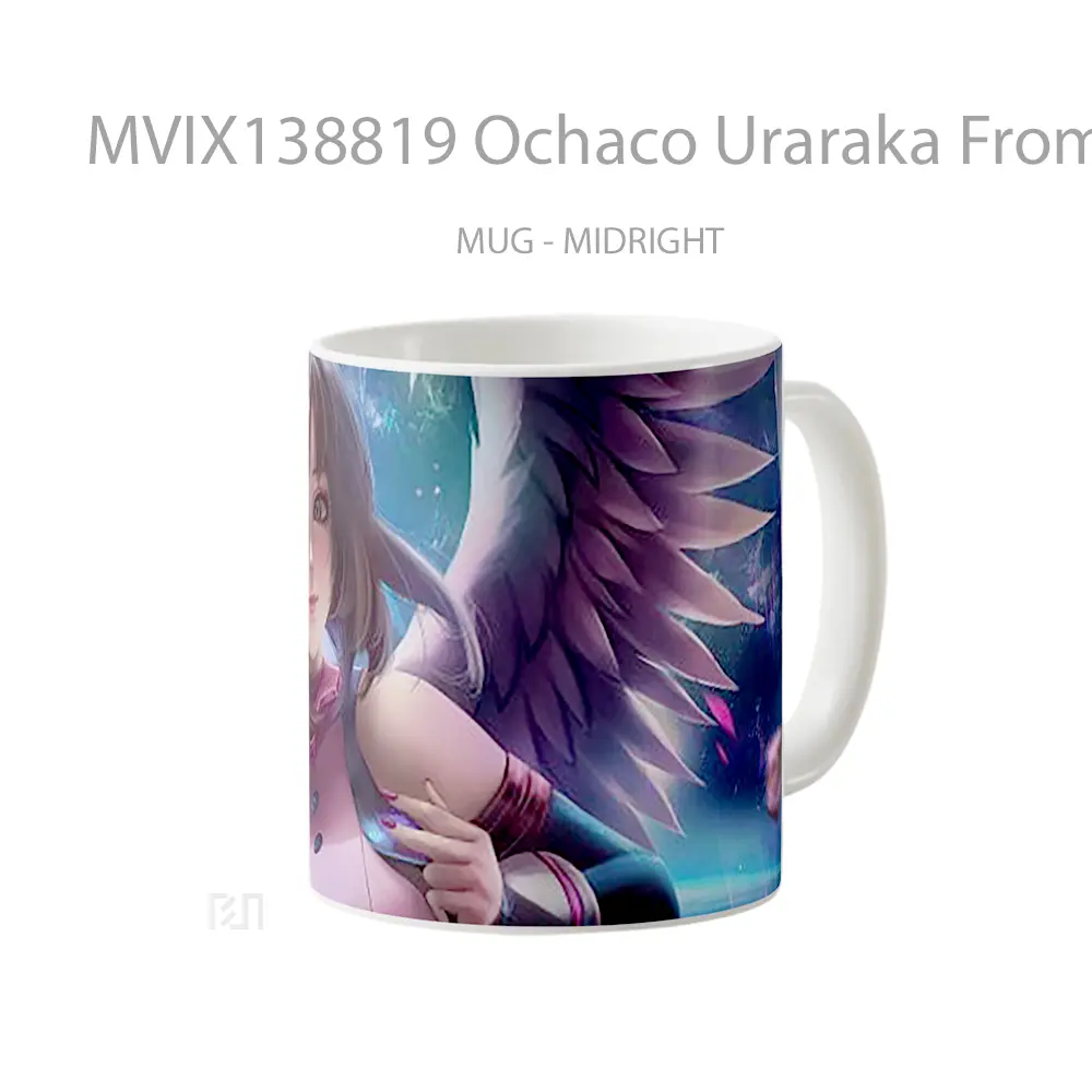 Mug Ochaco Uraraka From My Hero Academia Artwork Cangkir Anime - All-side / Desain