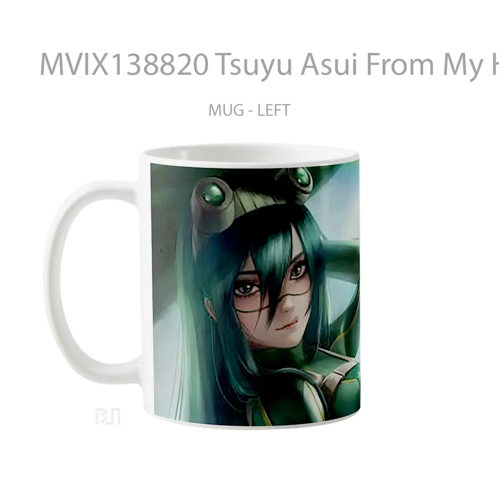 Mug Tsuyu Asui From My Hero Academy Gelas Keramik Unik - All-side / Desain