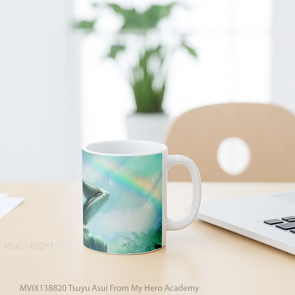 Mug Tsuyu Asui From My Hero Academy Gelas Keramik Unik - All-side / Desain