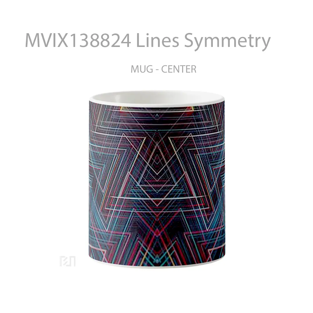 Mug Lines Symmetry Gelas Keramik Unik