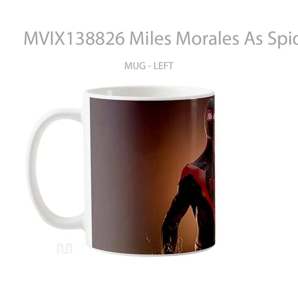 Mug Miles Morales As Spiderman 2020 V1 Gelas Superhero - All-side / Desain
