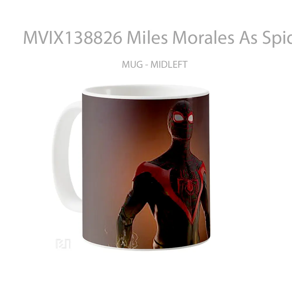 Mug Miles Morales As Spiderman 2020 V1 Gelas Superhero - All-side / Desain