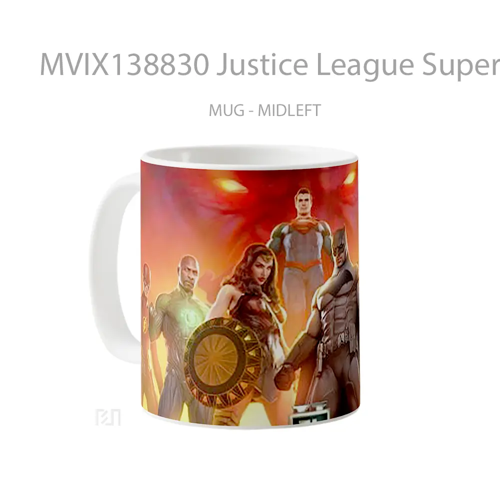 Mug Justice League Superheroes Gelas Superhero - All-side / Desain