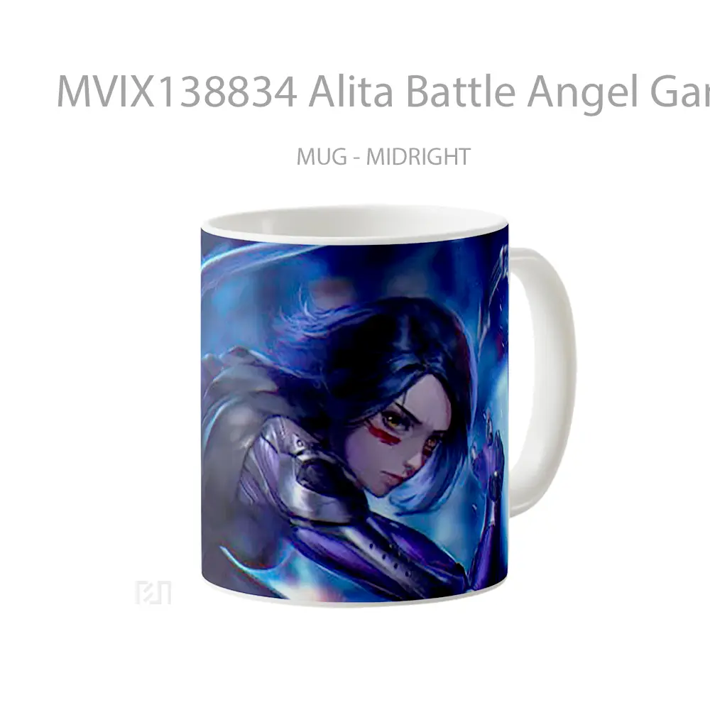 Mug Alita Battle Angel Game Art Cangkir Gamer - All-side / Desain