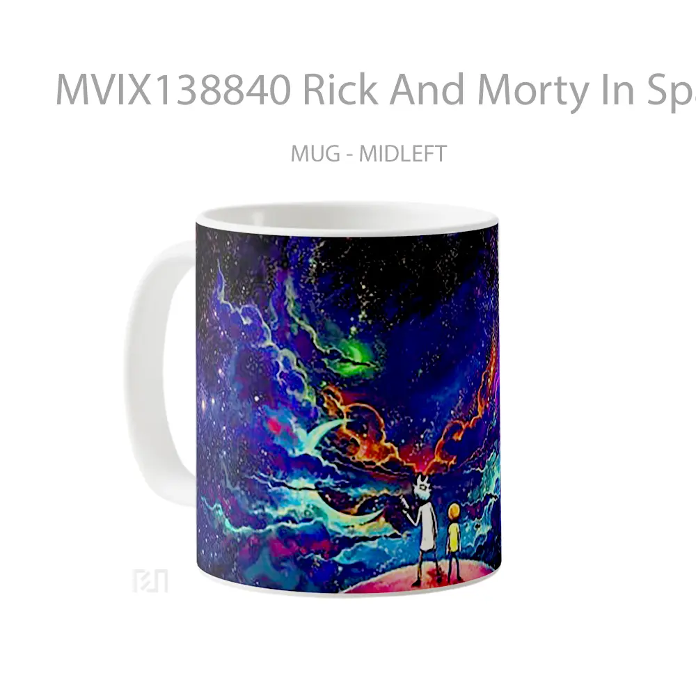 Mug Rick And Morty In Space Gelas Astronomi - All-side / Desain
