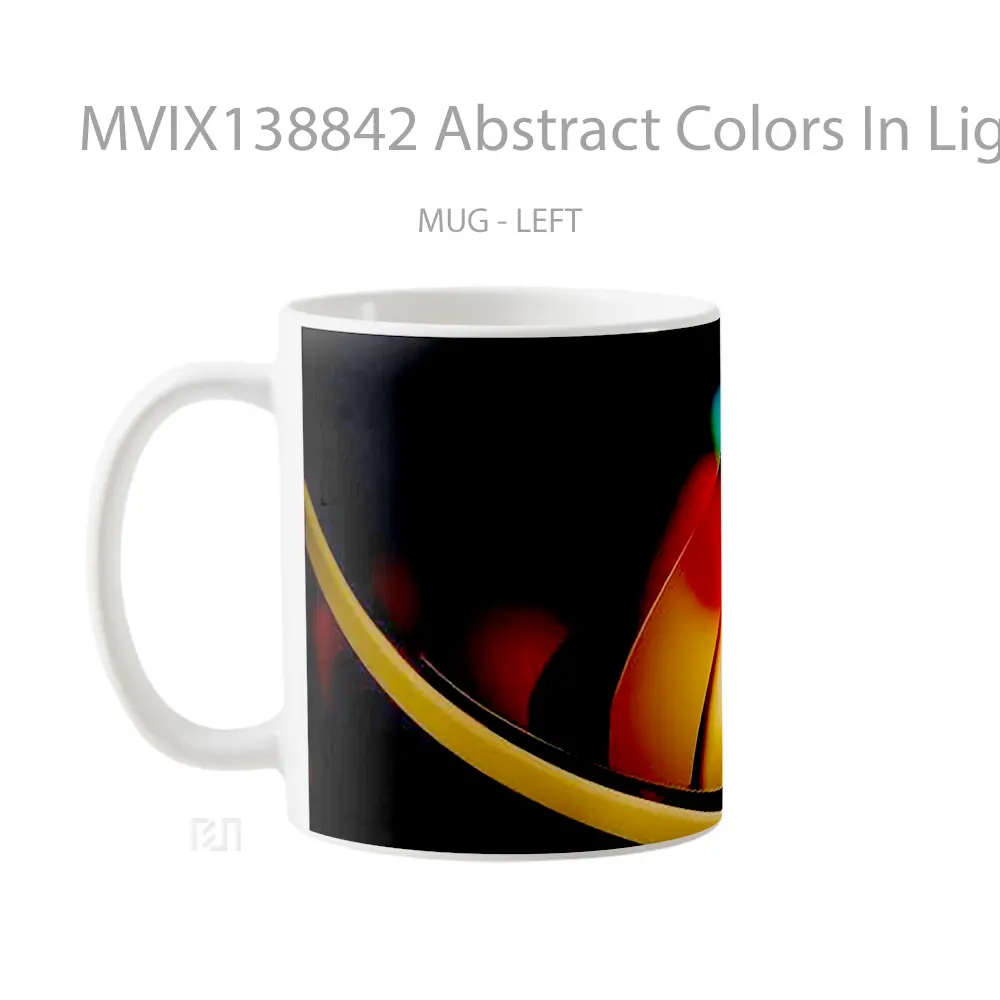 Mug Abstract Colors In Lights Gelas Seni Modern - All-side / Desain