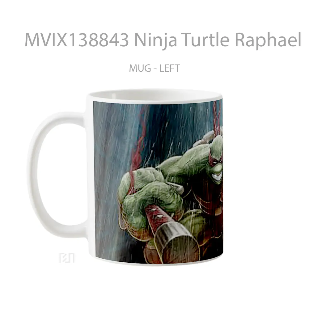 Mug Ninja Turtle Raphael Gelas Hewan Lucu - All-side / Desain