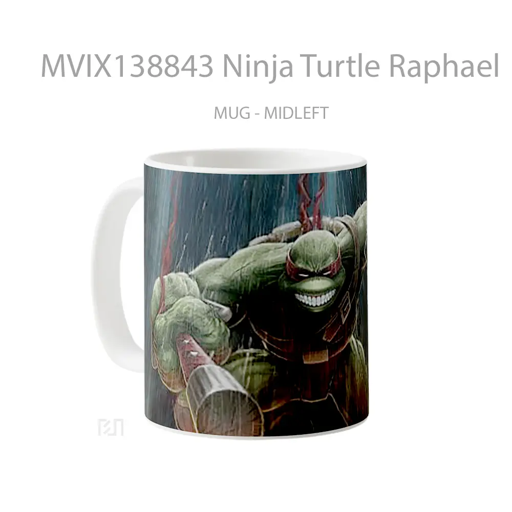 Mug Ninja Turtle Raphael Gelas Hewan Lucu - All-side / Desain