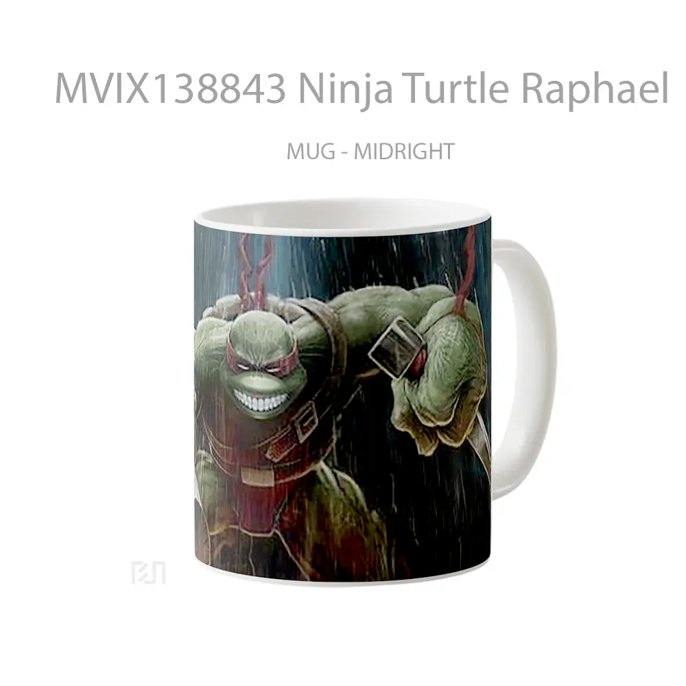 Mug Ninja Turtle Raphael Gelas Hewan Lucu - All-side / Desain