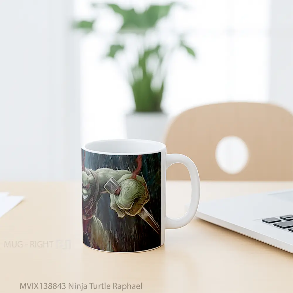 Mug Ninja Turtle Raphael Gelas Hewan Lucu - All-side / Desain
