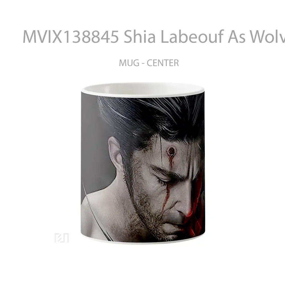 Mug Keramik Premium SNI - Mug Shia Labeouf As Wolverine Fanart Gelas Superhero